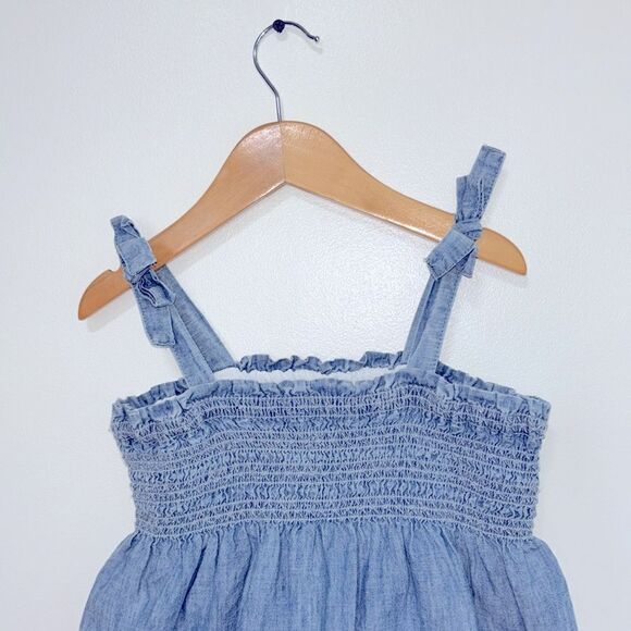 GAP Factory Sleeve Tie Blue Chambray Kids Dress Size 5T - Picture 2 of 6